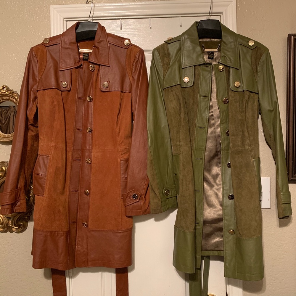 Two Iman leather Sued Jackets for 150.00